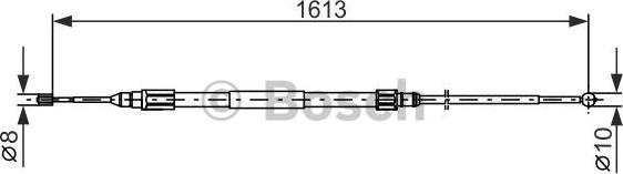 BOSCH 1 987 477 987 - Трос, гальмівна система autocars.com.ua