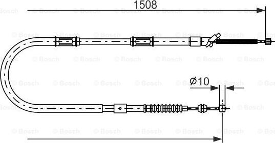 BOSCH 1 987 477 997 - Трос, гальмівна система autocars.com.ua