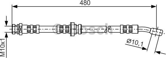 BOSCH 1 987 481 065 - Гальмівний шланг autocars.com.ua