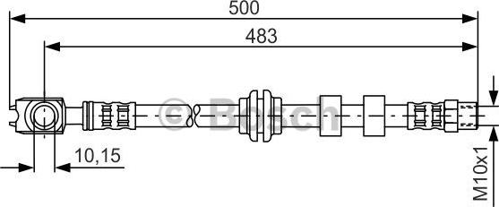 BOSCH 1 987 481 115 - Гальмівний шланг autocars.com.ua