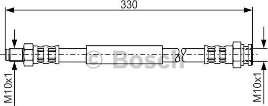 BOSCH 1 987 481 124 - Тормозной шланг avtokuzovplus.com.ua