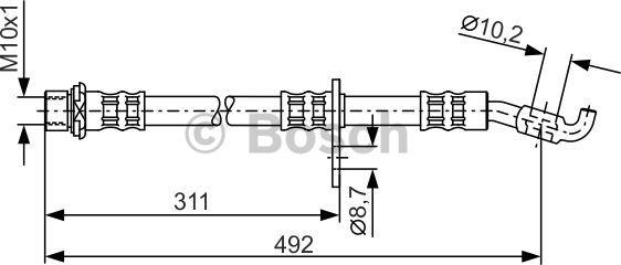 BOSCH 1 987 481 134 - Гальмівний шланг autocars.com.ua