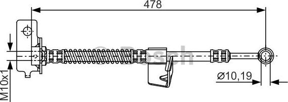 BOSCH 1 987 481 169 - Гальмівний шланг autocars.com.ua
