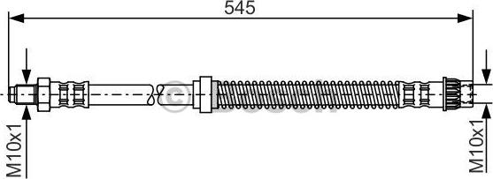 BOSCH 1 987 481 186 - Тормозной шланг avtokuzovplus.com.ua