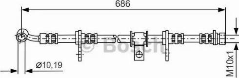 BOSCH 1 987 481 233 - Гальмівний шланг autocars.com.ua