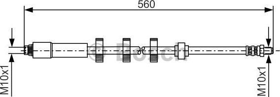 BOSCH 1 987 481 290 - Тормозной шланг avtokuzovplus.com.ua