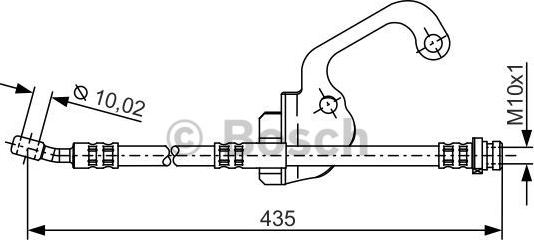 BOSCH 1 987 481 299 - Тормозной шланг avtokuzovplus.com.ua