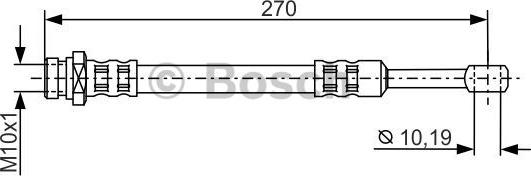 BOSCH 1987481300 - Гальмівний шланг autocars.com.ua