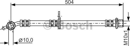 BOSCH 1 987 481 306 - Тормозной шланг avtokuzovplus.com.ua