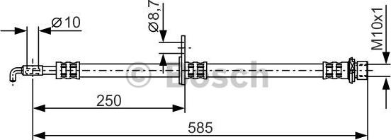 BOSCH 1 987 481 314 - Гальмівний шланг autocars.com.ua