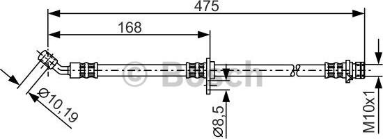 BOSCH 1 987 481 327 - Гальмівний шланг autocars.com.ua