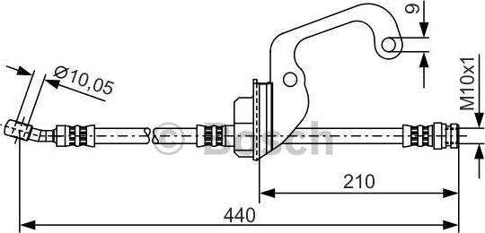 BOSCH 1 987 481 364 - Гальмівний шланг autocars.com.ua