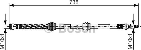 BOSCH 1 987 481 370 - Гальмівний шланг autocars.com.ua