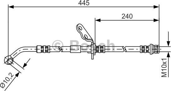 BOSCH 1 987 481 382 - Гальмівний шланг autocars.com.ua