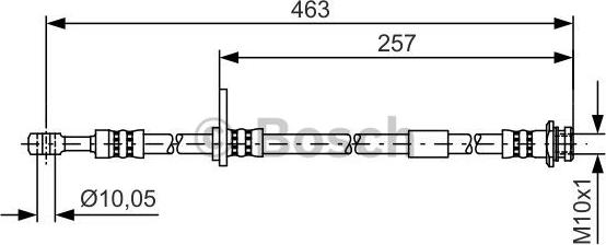 BOSCH 1 987 481 401 - Гальмівний шланг autocars.com.ua