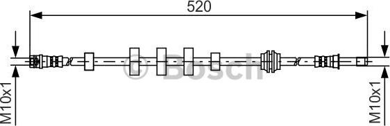 BOSCH 1 987 481 431 - Гальмівний шланг autocars.com.ua