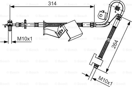 BOSCH 1 987 481 468 - Гальмівний шланг autocars.com.ua