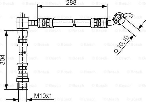 BOSCH 1 987 481 485 - Гальмівний шланг autocars.com.ua