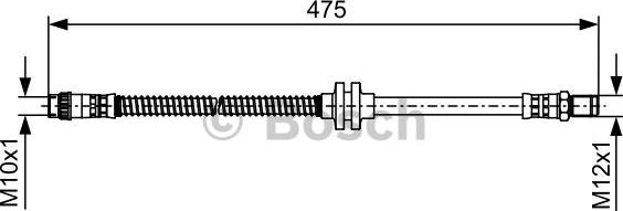 BOSCH 1 987 481 496 - Гальмівний шланг autocars.com.ua