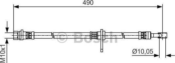 BOSCH 1 987 481 513 - Гальмівний шланг autocars.com.ua