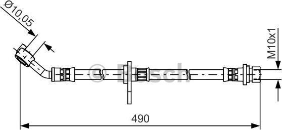 BOSCH 1 987 481 521 - Гальмівний шланг autocars.com.ua