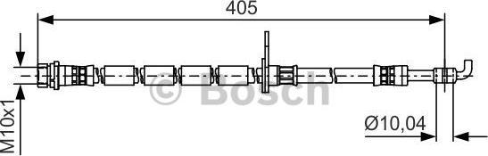 BOSCH 1 987 481 523 - Тормозной шланг avtokuzovplus.com.ua