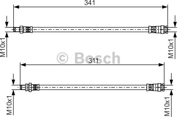 BOSCH 1 987 481 525 - Тормозной шланг avtokuzovplus.com.ua