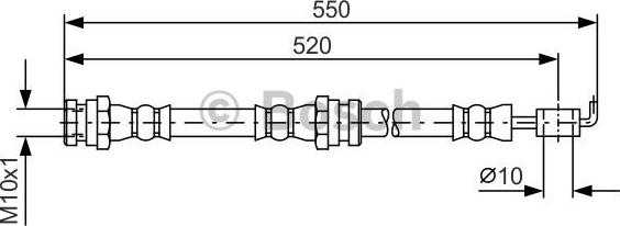 BOSCH 1 987 481 554 - Гальмівний шланг autocars.com.ua