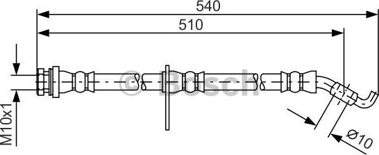 BOSCH 1 987 481 560 - Гальмівний шланг autocars.com.ua