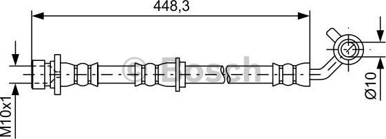 BOSCH 1 987 481 576 - Гальмівний шланг autocars.com.ua