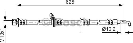 BOSCH 1 987 481 596 - Гальмівний шланг autocars.com.ua