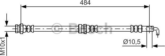 BOSCH 1 987 481 602 - Гальмівний шланг autocars.com.ua