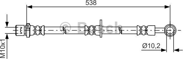 BOSCH 1 987 481 605 - Гальмівний шланг autocars.com.ua