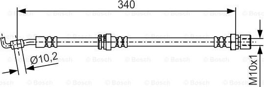 BOSCH 1 987 481 627 - Гальмівний шланг autocars.com.ua