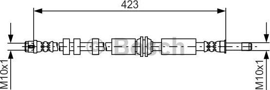 BOSCH 1 987 481 629 - Гальмівний шланг autocars.com.ua