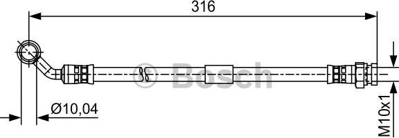 BOSCH 1 987 481 648 - Гальмівний шланг autocars.com.ua