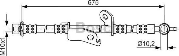 BOSCH 1 987 481 657 - Гальмівний шланг autocars.com.ua