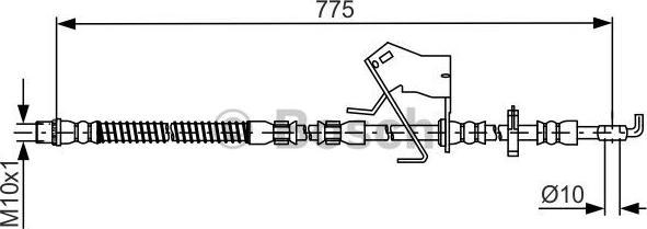 BOSCH 1 987 481 684 - Гальмівний шланг autocars.com.ua