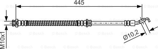 BOSCH 1 987 481 723 - Гальмівний шланг autocars.com.ua