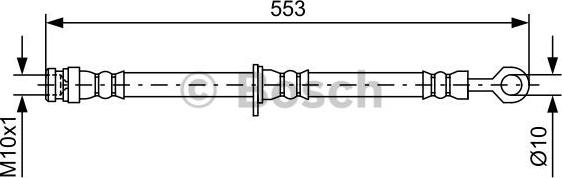 BOSCH 1 987 481 728 - Гальмівний шланг autocars.com.ua