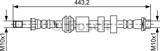 BOSCH 1 987 481 740 - Тормозной шланг avtokuzovplus.com.ua