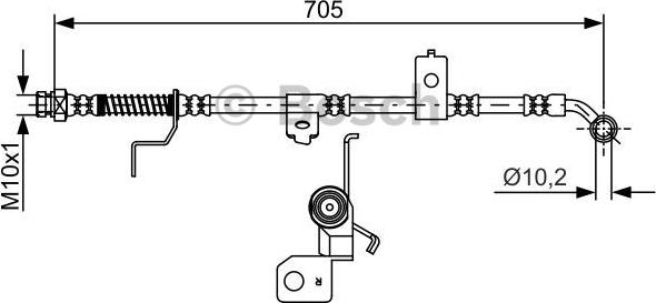 BOSCH 1 987 481 759 - Гальмівний шланг autocars.com.ua