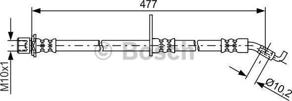 BOSCH 1 987 481 770 - Гальмівний шланг autocars.com.ua