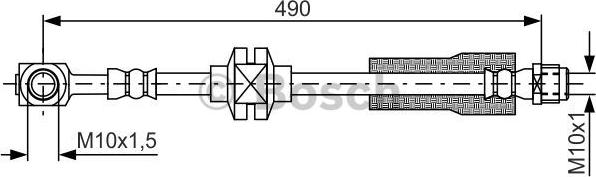 BOSCH 1 987 481 809 - Тормозной шланг avtokuzovplus.com.ua