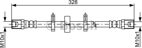 BOSCH 1 987 481 849 - Тормозной шланг avtokuzovplus.com.ua