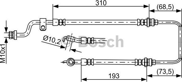 BOSCH 1 987 481 859 - шланг гальм. передній лiв autocars.com.ua