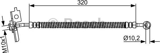 BOSCH 1 987 481 869 - Гальмівний шланг autocars.com.ua