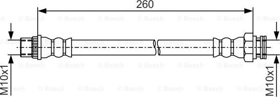 BOSCH 1 987 481 996 - Гальмівний шланг autocars.com.ua