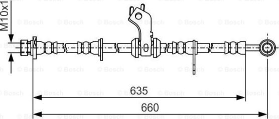 BOSCH 1 987 481 A14 - Гальмівний шланг autocars.com.ua