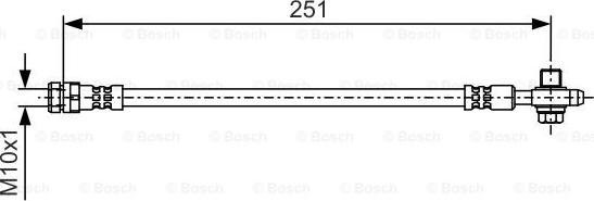 BOSCH 1 987 481 A27 - Гальмівний шланг autocars.com.ua